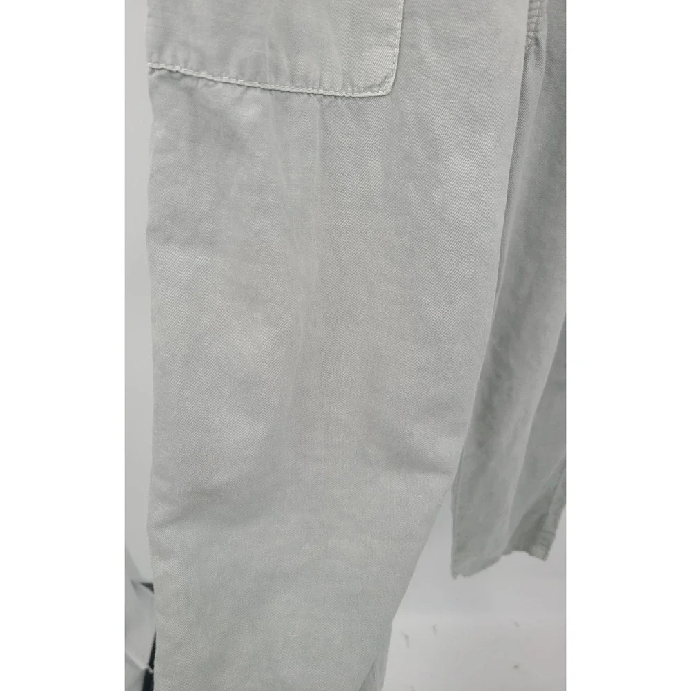 ZARA Linen Blend Joggers Women Pants M Crop Coastal Bohemian Minimalist Beach